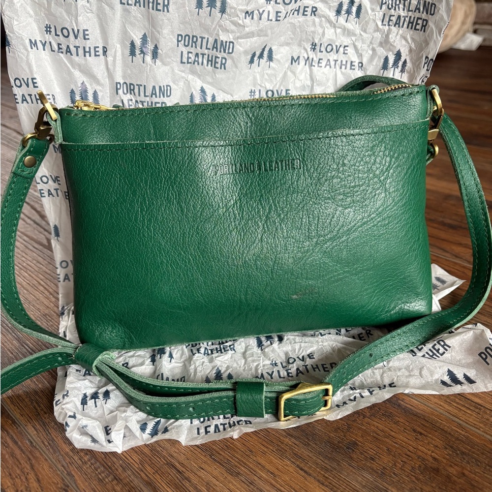 Portland Leather Goods Classic Poppy Crossbody Bag with Adjustable Strap